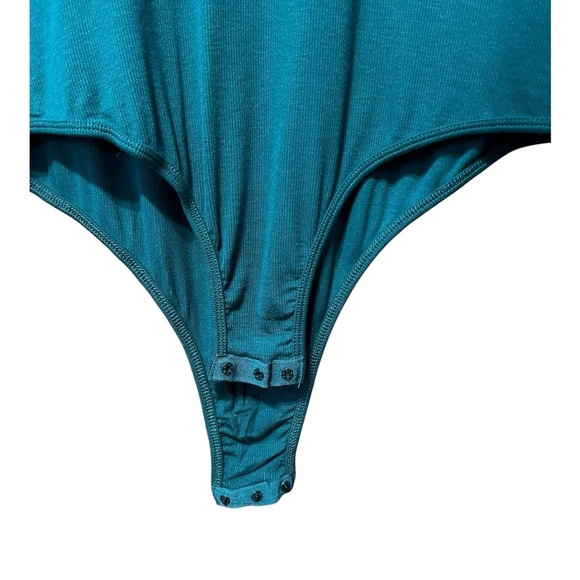 🟣REORIA Double Layer Ribbed Turtleneck Bodysuit Hunter Green– Size 2XL - Picture 3 of 6